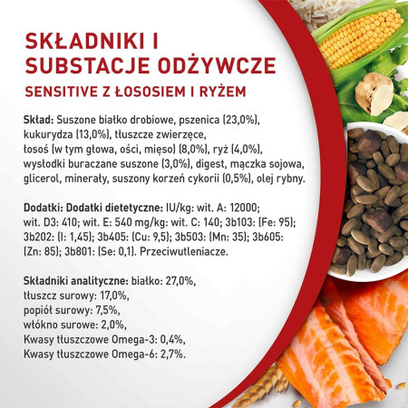 PURINA One Mini/Small Sensitive su lašiša ir ryžiais - sausas maistas šunims - 800 g