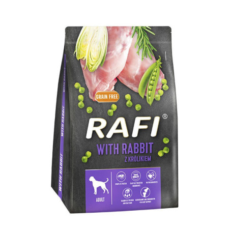 RAFI with rabbit - sausas maistas šunims - 3kg