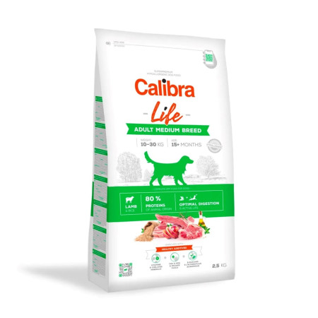 CALIBRA Dog Life Adult Medium Breed Aviena - 2,5 kg