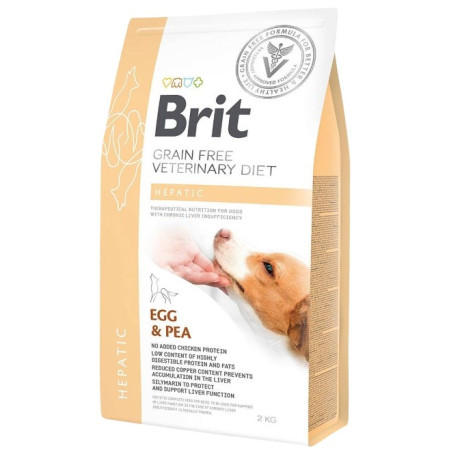 BRIT Grain Free Veterinary Diet Hepatic Kiaušinis ir Žirniai - sausas šunų maistas - 2 kg