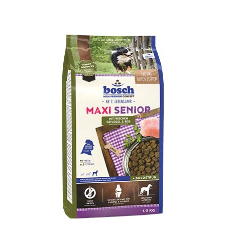 Bosch Hundefutter Maxi Senior Paukštiena, Ryžiai - 12,5kg