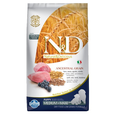 FARMINA N&D Ancestral Grain Šuniukų Maistas su Aviena - 12kg