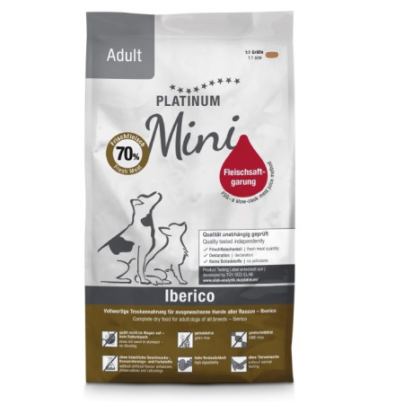 PLATINUM Suaugusiųjų Iberico Mini - pusiau drėgnas šunų maistas - 900 g