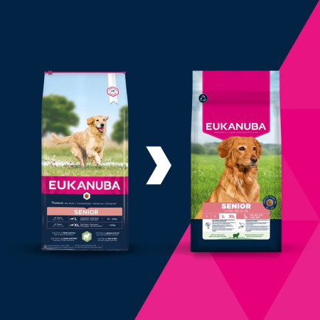 EUKANUBA Senjorams L XL Turtingas aviena ir ryžiai - sausas maistas šunims - 12kg