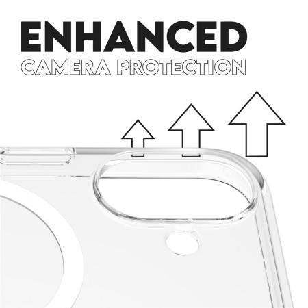 PanzerGlass CARE Flagship dėklas su baltu MagSafe iPhone 16, Skaidrus