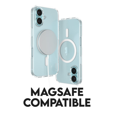 PanzerGlass CARE Flagship dėklas su baltu MagSafe iPhone 16, Skaidrus