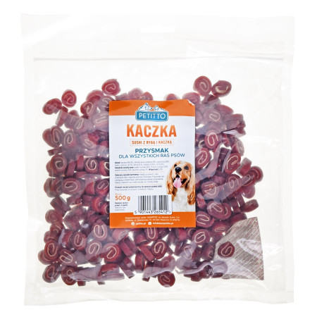 PETITTO Sušiai su žuvimi ir antiena šunims - 500 g