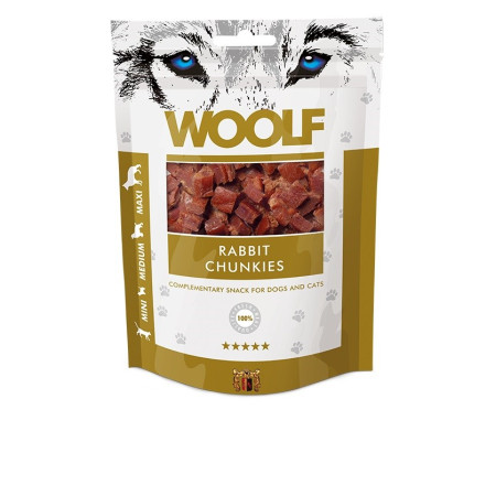 WOOLF Rabbit Chunkies - skanėstas šunims ir katėms - 100g