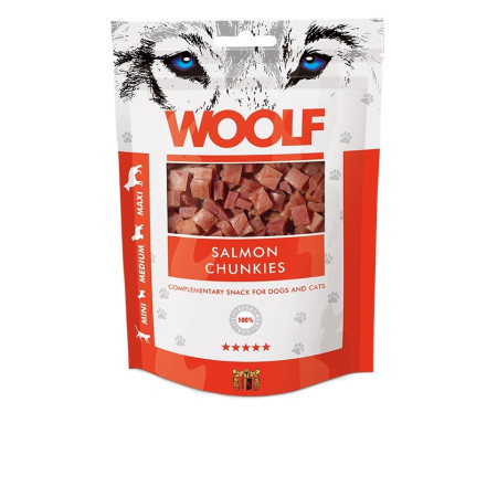 WOOLF Salmon Chunkies - skanėstas šunims ir katėms - 100g