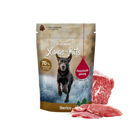 PLATINUM Kalėdiniai gabalėliai su Iberico - skanėstas šuniui - 150g