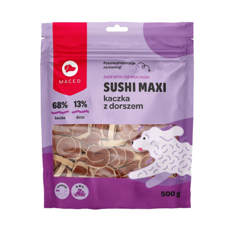 MACED Antis su menkėmis Maxi sushi - skanėstas šuniui - 500g
