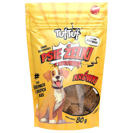 TUF TUF Šunų želė - jautienos skanėstas - 80g