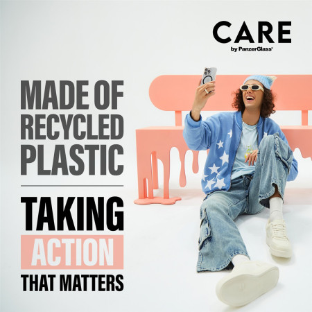 PanzerGlass iPhone 16 Plus dėklas su Black MagSafe, skaidrus