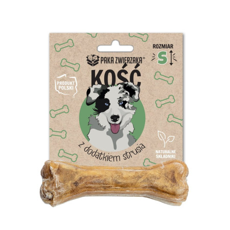 PAKA ZWIERZAKA Kaulas su pridėta strutiena S 10 cm - skanėstas šuniui - 35g