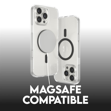 PanzerGlass iPhone 16 Pro Max dėklas su Black MagSafe, skaidrus