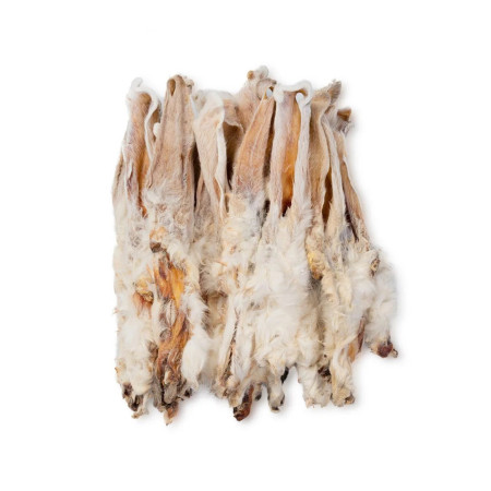 UNISZKI Triušio ausys su kailiu - skanėstas šunims - 20 vienetų