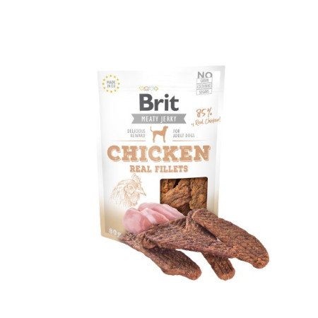BRIT Mėsos Jerky Vištienos filė - skanėstas šunims - 80g