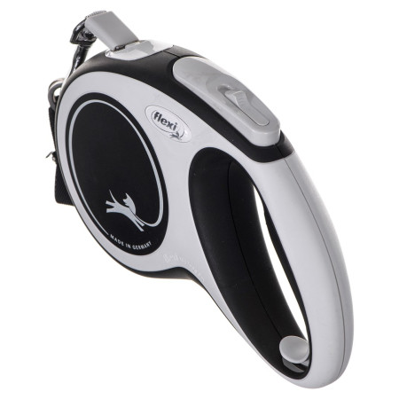 Flexi New Comfort M pavadėlis 5 m juodas