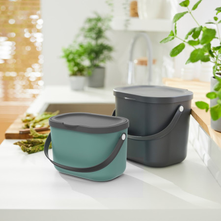 ROTHO Albula Anthracite atliekų rūšiavimo konteineris 6l