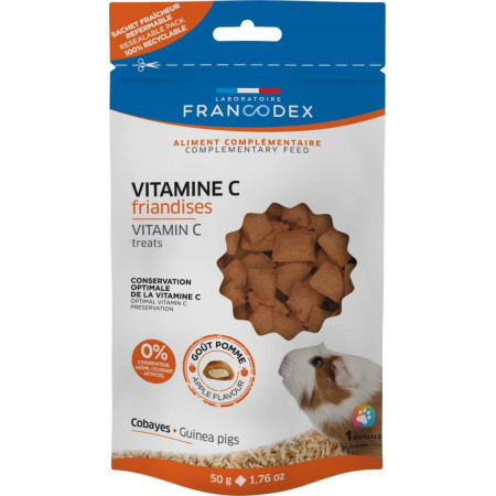 Francodex Vitaminas C - skanėstas jūrų kiaulytėms - 50g