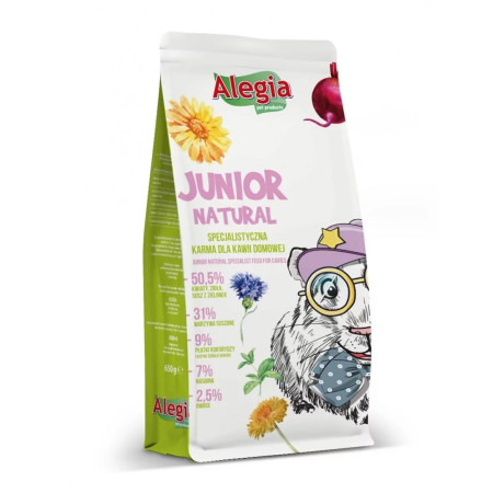 ALEGIA Junior Natural - maistas jūrų kiaulytėms - 650g