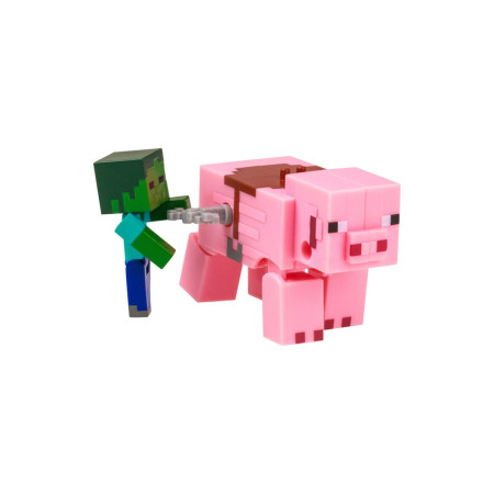 Minecraft S2 3D Vėjo figūrėlė - Baby Zombie & Pig