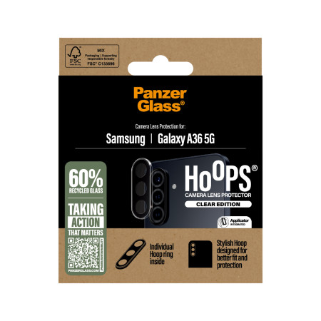 PanzerGlass Hoops® Keraminis fotoaparato objektyvo apsauginis stiklas Samsung Galaxy A36 5G