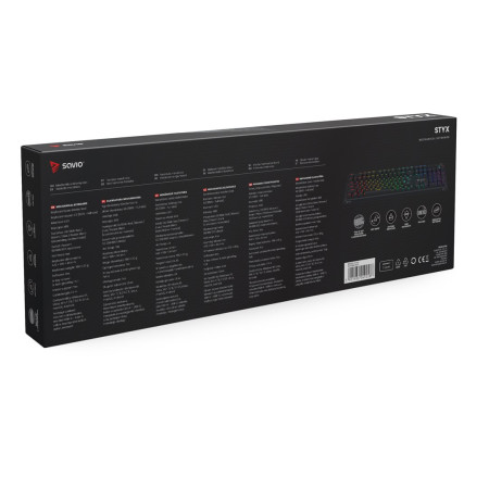 Savio STYX Outemu Blue, Hot Swap, RGB klaviatūra Žaidimams