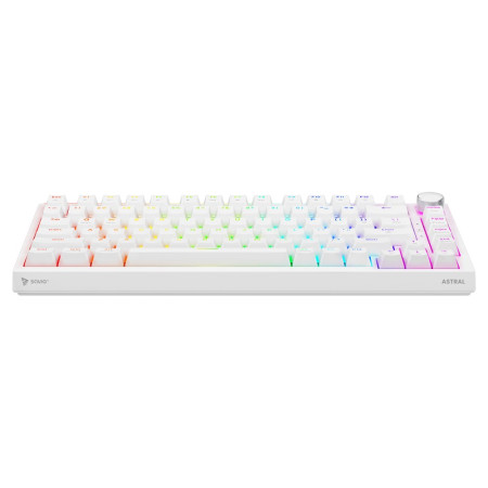 Savio ASTRAL WHITE JADE klaviatūra Žaidimams USB QWERTY JAV tarptautinė versija Balta
