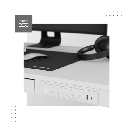 Elektrinis rašomasis stalas MA-Leader 8.2 Baltas