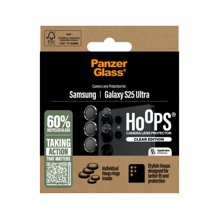 PanzerGlass Hoops kameros objektyvo apsaugos stiklas Samsung Galaxy S25 Ultra