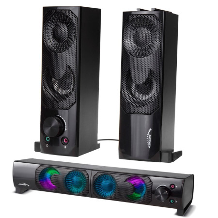 Audiocore 3Wx2 Kompiuterinė Garso Juosta, LED, USB 5V, Linijinis Įėjimas, AC955