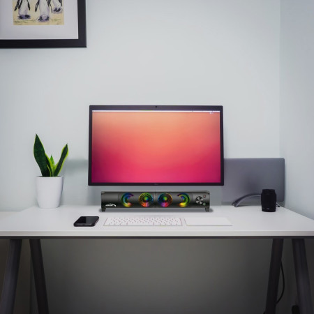 Audiocore 3Wx2 Kompiuterinė Garso Juosta, LED, USB 5V, Linijinis Įėjimas, AC955