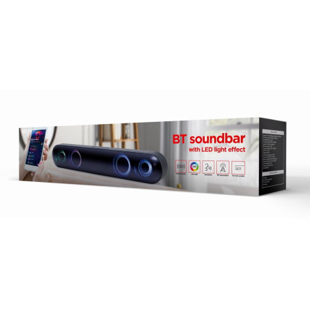 Gembird SPKBT-BAR400L garso sistema (soundbar) juoda 2.0 kanalas 10 W