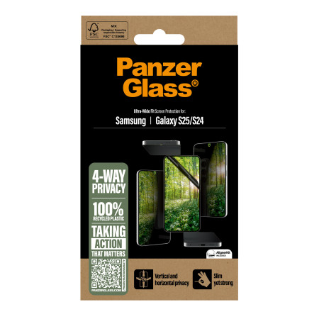 PanzerGlass ® ECO MATRIX 4-jų krypčių privatumo ekrano apsauga Samsung Galaxy S25 | S24 | Ultra-plačiai