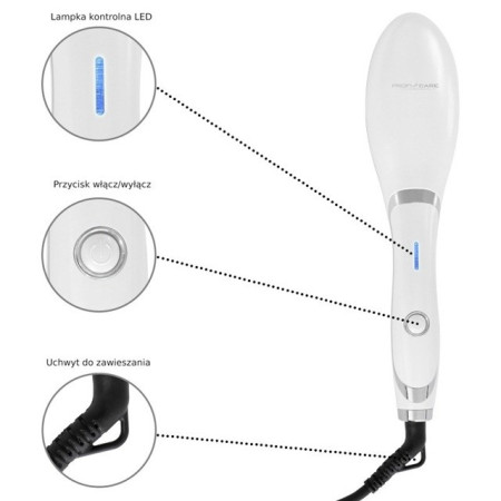 ProfiCare PC-GB 3021 Tiesinimo šepetys, balta, 37 W