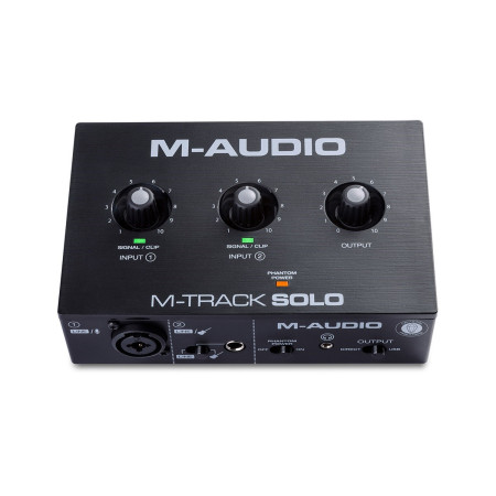 M-AUDIO M-Track Solo USB Garso sąsaja, Crystal, 16 bit 48 kHz, juoda