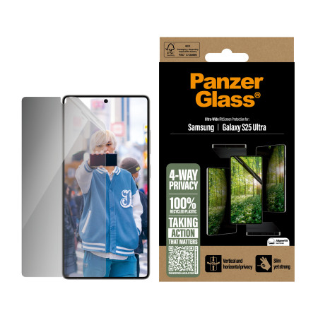 PanzerGlass ® ECO MATRIX 4-jų krypčių privatumo ekrano apsauga Samsung Galaxy S25 Ultra | Ultra-plačiai
