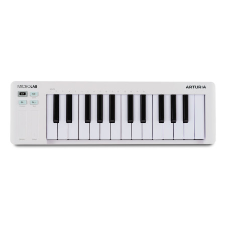 Arturia MicroLab mk3 - MIDI klaviatūra su 25 klavišais, USB, balta