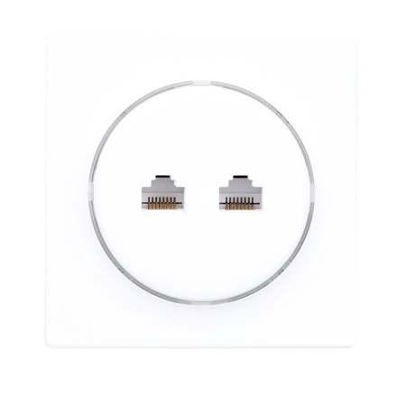 Fibaro Walli N šakutės lizdas 2 x RJ-45 Baltas