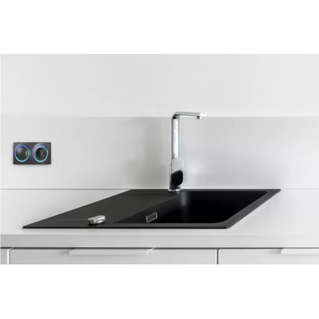 Fibaro Walli išmanusis elektros lizdas Antracitas