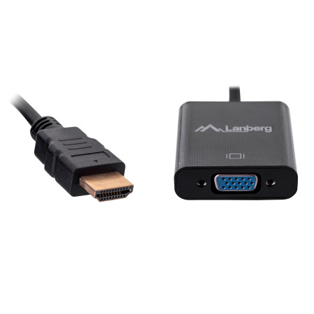 Lanberg AD-0017-BK VGA HDMI Adapteris 0,2 m Juoda
