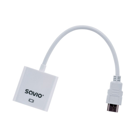 SAVIO CL-27B HDMI A tipo (standartinis) - VGA (D-Sub) adapteris 0,1 m Balta