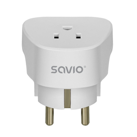SAVIO AP-01 Kelioninis adapteris JAV lizdas – ES kištukas
