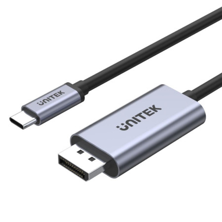 UNITEK V1409A USB-C į DisplayPort keitiklis - Juoda, Pilka