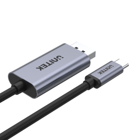 UNITEK V1409A USB-C į DisplayPort keitiklis - Juoda, Pilka