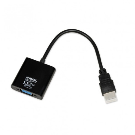 iBox IAHV01 HDMI A tipo (standartinis) į VGA (D-Sub) adapteris - Juoda
