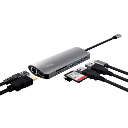 Trust Dalyx HDMI, RJ-45, USB 3.2 Gen 1 Adapteris