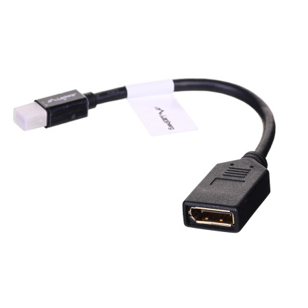 Lanberg Mini DisplayPort Kabelis, 0,12 m, Juodas