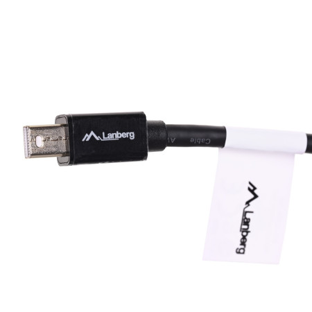 Lanberg Mini DisplayPort Kabelis, 0,12 m, Juodas